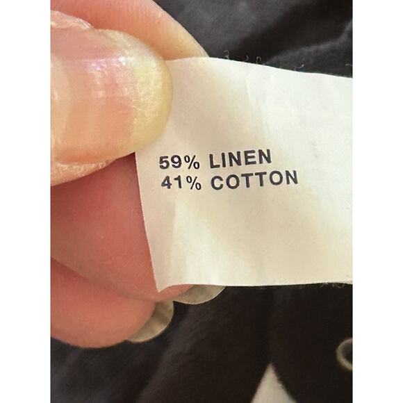 GAP Women’s Black Linen Cotton Blazer Jacket Size 12 - Picture 5 of 6